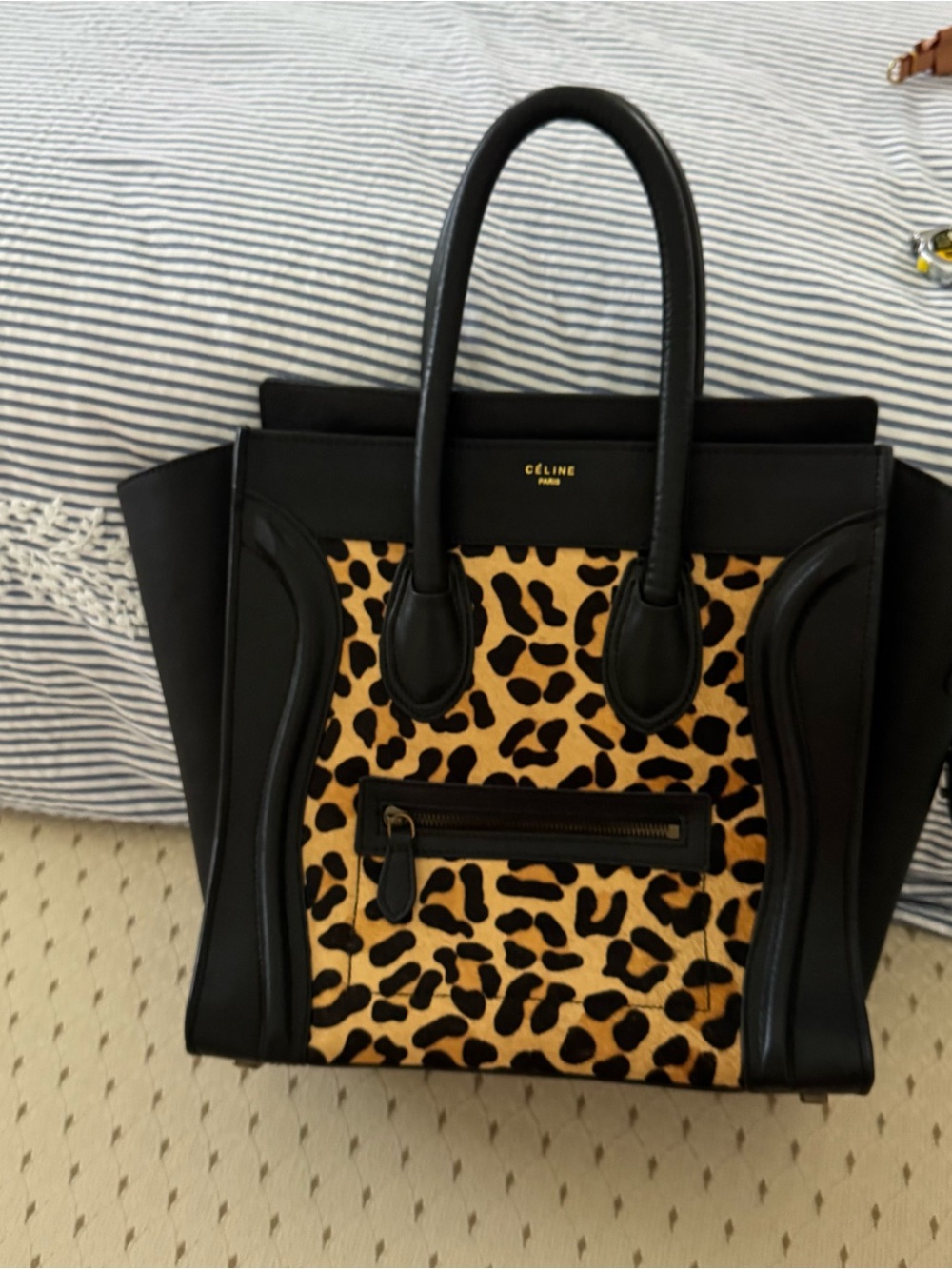 Black & Leopard Print handbag - Picture 8 of 10